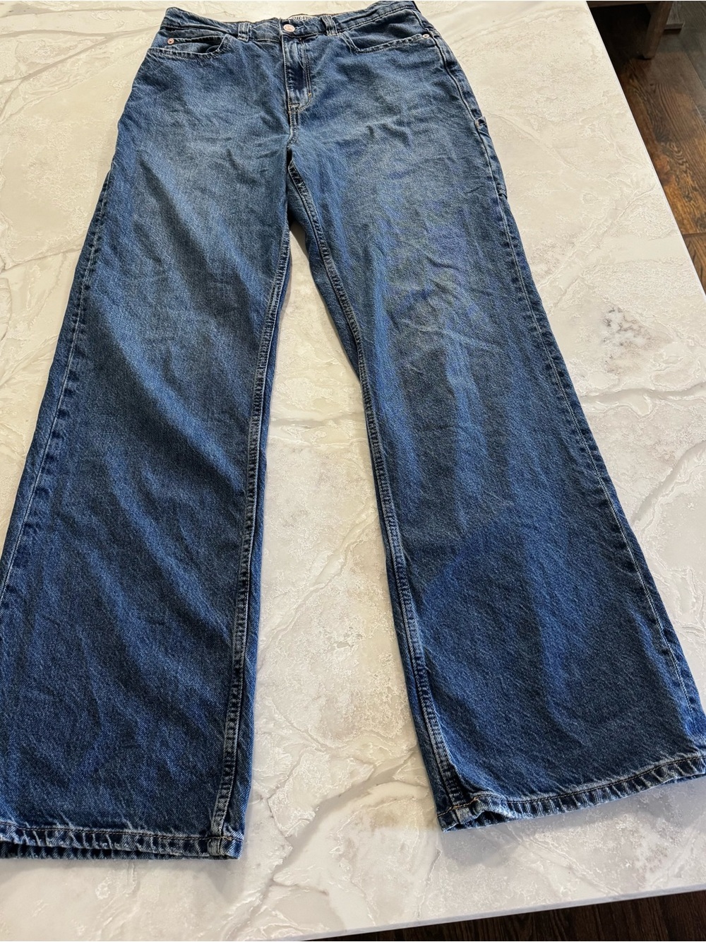 Free People Bootcut Jeans in Dark Blue Denim